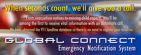Emergency notification graphic